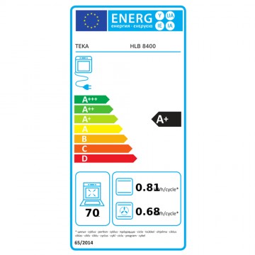 Teka Φούρνος Ηλεκτρικός Άνω Πάγκου 70lt 59.5cm HLB8400FBK με Κεραμικές Εστίες TBC64010TTC